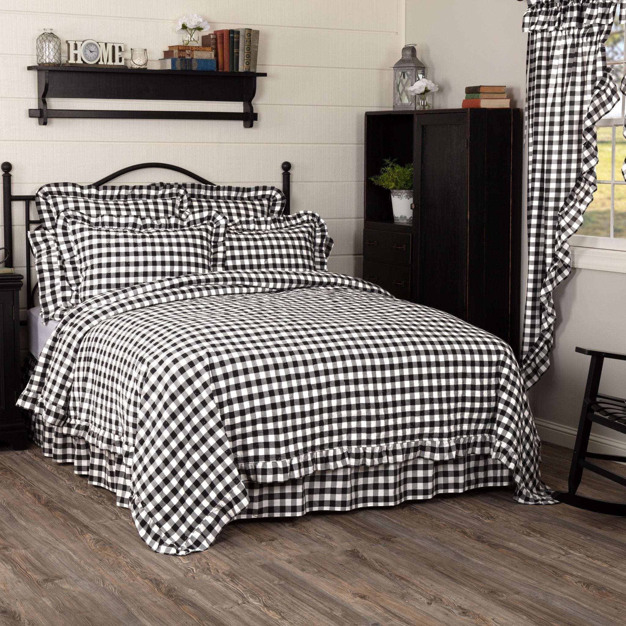 Buffalo Plaid Check Pattern Design Cotton Napkins (Set of 4) - Bed