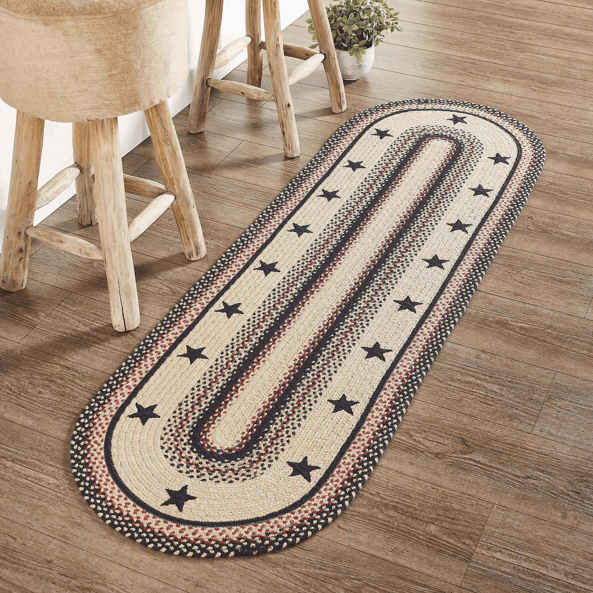 Colonial Mills Braided Multi 2.5-ft x 7-ft Oval Indoor Runner