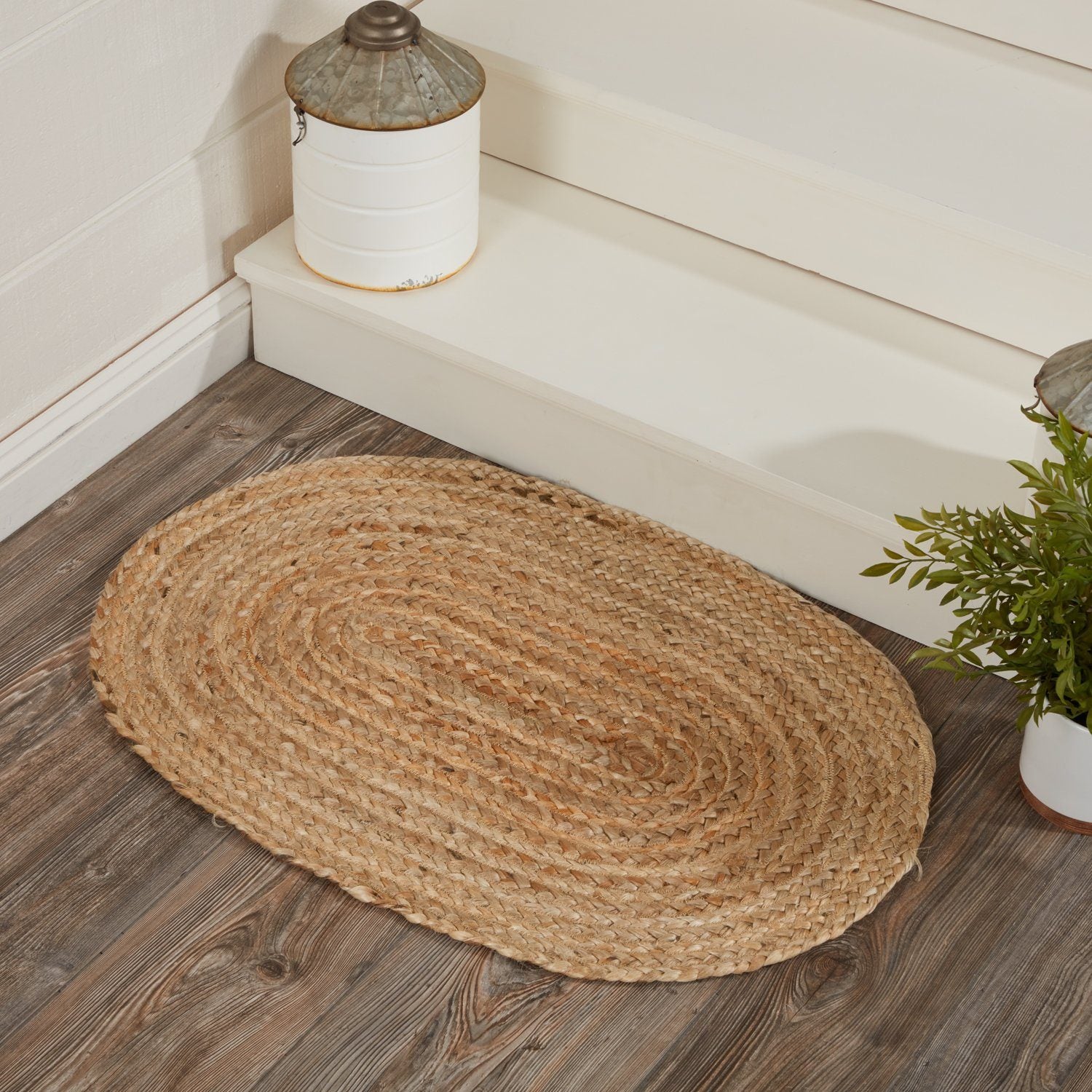 Multi Oval Braided Rug 20x30 - with Pad