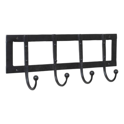 4-Hook Wrought Iron Wall Rack - Primitive Star Quilt Shop