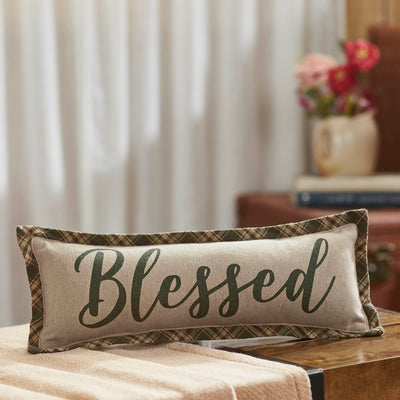 Harvest Blessings Blessed Pillow 5x15" - Primitive Star Quilt Shop