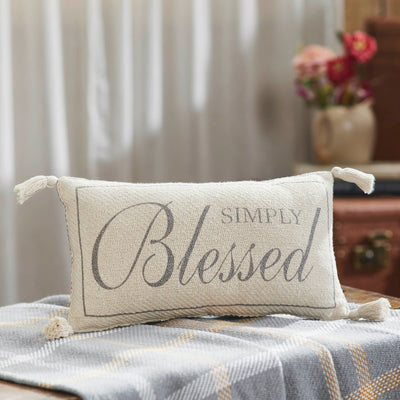 Harvest Blessings Simply Blessed Pillow 7x13" - Primitive Star Quilt Shop