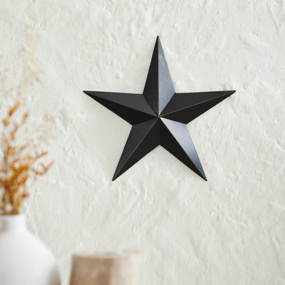 12" Satin Black Barn Star - Primitive Star Quilt Shop