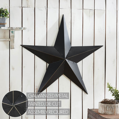 36" Satin Black Barn Star - Primitive Star Quilt Shop