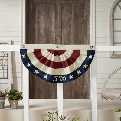 My Country 1776 Bunting Flag - 12x24" - Primitive Star Quilt Shop