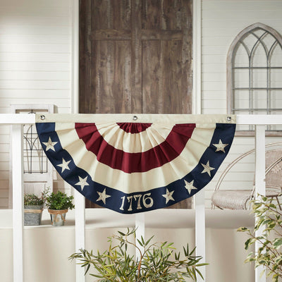 My Country 1776 Bunting Flag - 18x36" - Primitive Star Quilt Shop
