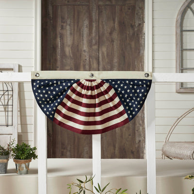 My Country Stars & Stripes Bunting Flag - 12x24" - Primitive Star Quilt Shop