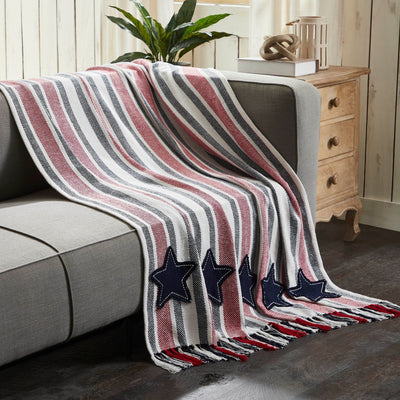 Hatteras Stars Woven Throw - Primitive Star Quilt Shop