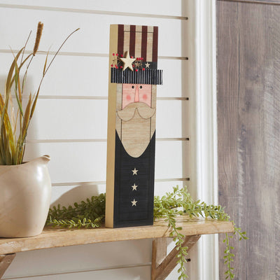 Uncle Sam Wood Sign - 15x5" - Primitive Star Quilt Shop