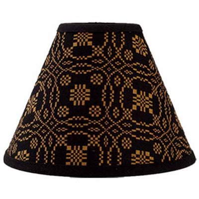 Lover's Knot Black Jacquard Lampshade - 10" - Primitive Star Quilt Shop