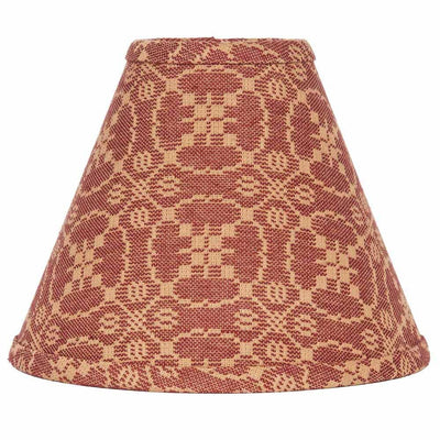 Marshfield Red Jacquard Lampshade - 10" - Primitive Star Quilt Shop