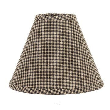 Newbury Gingham Black Lampshade - 10" - Primitive Star Quilt Shop