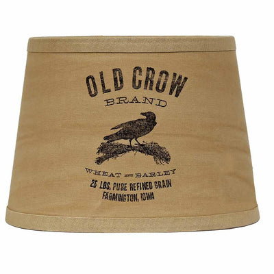 Old Crow Fabric Drum Lamp Shade - 10" - Primitive Star Quilt Shop