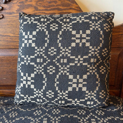 Patriots Knot Black and Tan Woven Pillow 16" - Primitive Star Quilt Shop