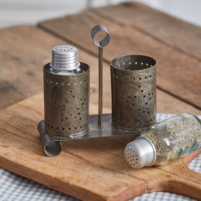 Punched Star Salt and Pepper Caddy