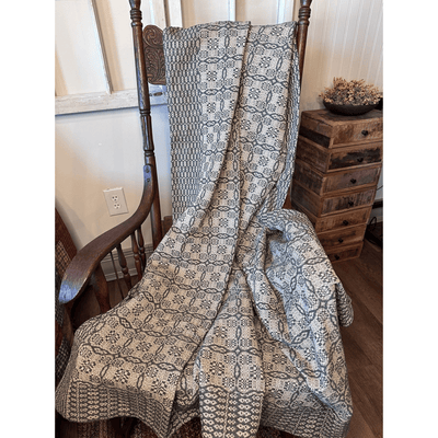 Saratoga Green and Linen Woven Throw - Primitive Star Quilt Shop