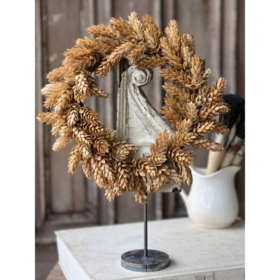 Wheat Hops Wreath 11" - Primitive Star Quilt Shop