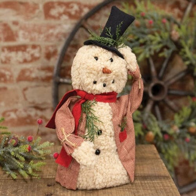 Winter Greeting Snowman Doll with Top Hat - Primitive Star Quilt Shop