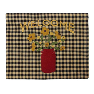 Country Bouquet "Welcome" Wall Hanging Wall Hanging Only- Primitive Star Quilt Shop