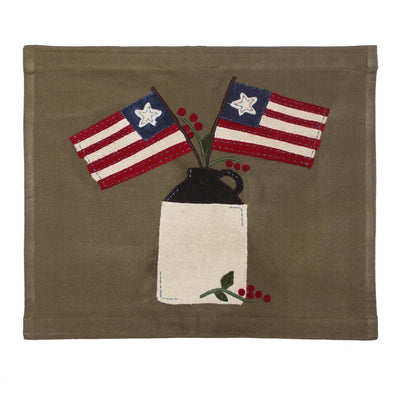 Country Crock & Flags Wall Hanging - Primitive Star Quilt Shop
