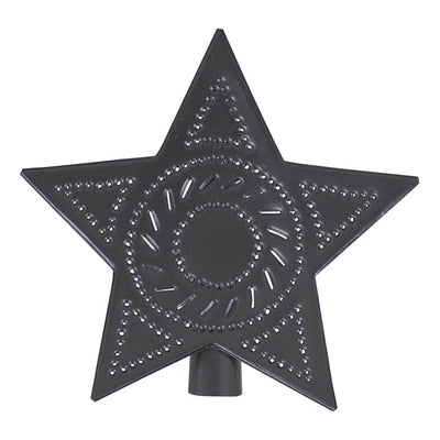 Tin Star Tree Topper -Smokey Black - Primitive Star Quilt Shop