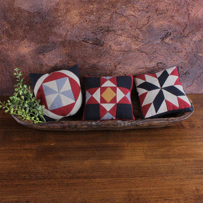 Quilt Mini Pillow Bowl Filler - Set of 3 - Primitive Star Quilt Shop