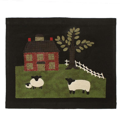 Green Pastures with Sheep Wall Hanging Wall Hanging Only- Primitive Star Quilt Shop