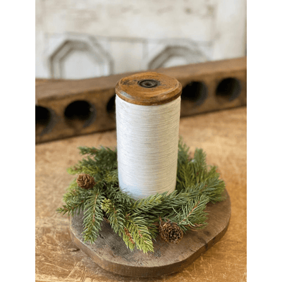 White Spruce with Cones Pillar Candle Ring - Primitive Star Quilt Shop