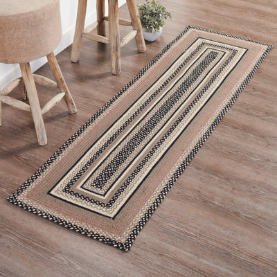 Sawyer Mill Black White Jute Braided Oval Rug with Rug Pad 5x8' VHC Br –  The Fox Decor