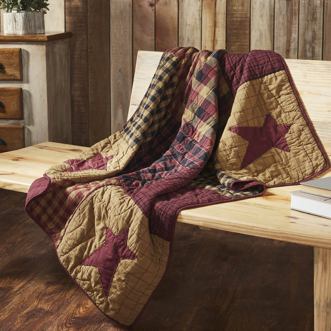 Primitive Star Quilted Throw Lasting offers Impressions