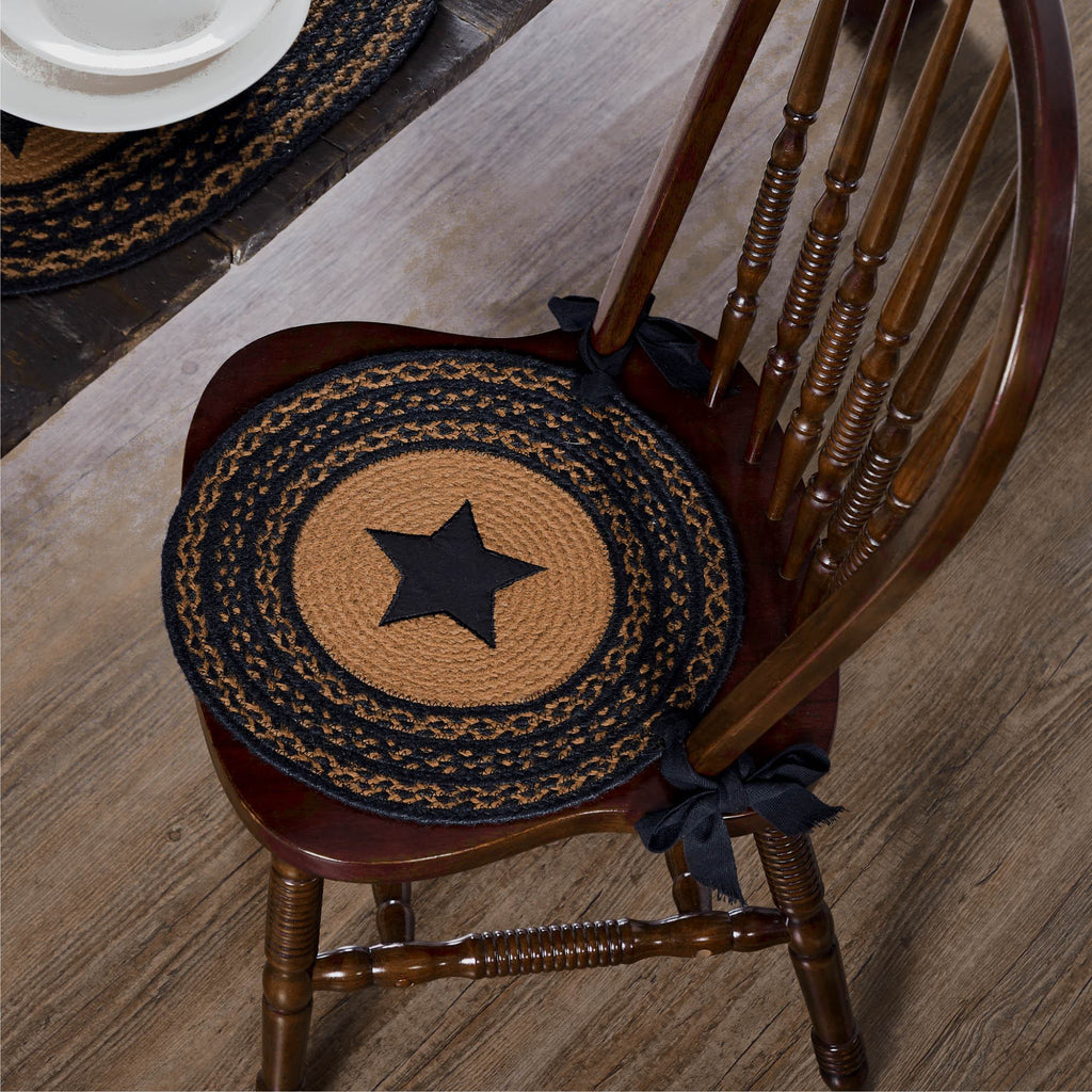 Farmhouse Star Braided Chair Pad 15