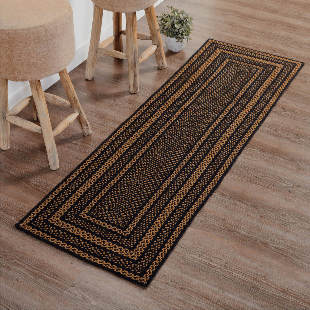 Buy VANU® Jute Braided Natural Rug Hand Woven & Reversible for Living Room  Kitchen Entryway Rug, Jute Burlap Braided Rug, Farmhouse Rag Rug (5X7  feet(150x210 cm), Black DP) Online at Low Prices