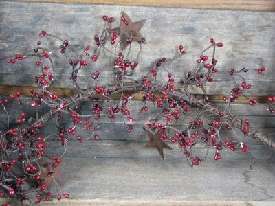 Pip Berry Garland With Stars Burgundy 40 - Red - 40 inches - Bed Bath &  Beyond - 36296851