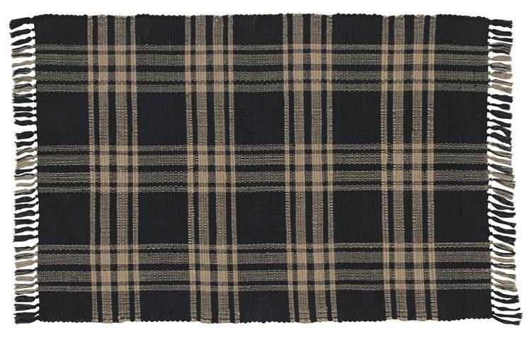 Sturbridge Black Rectangle Rug 36x60" | Primitive Star Quilt Shop